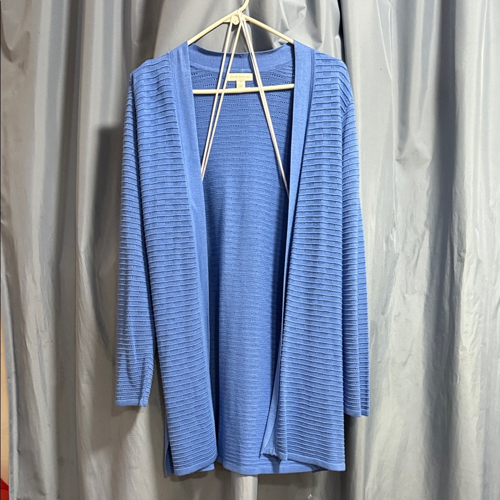 Charter Club Women's Blue Cardigan Sweater